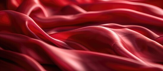 Obraz premium Silk Fabric Ruby Red The Photo Is Intended For Interior Imitation Of Fashion Designer Marketing Architecture Sketch Layout Entourage