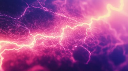 Obraz premium 1970s-inspired lightning burst with soft gradient, wavy lines, and a vintage film grain overlay.