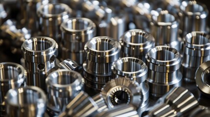 precision turned metal components made on CNC machines for engineering applications