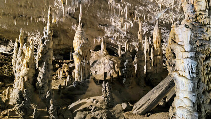 Interior of Postojna cave in Slovenia