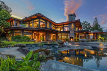 Exterior of a modern luxury home