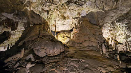 Interior of Postojna cave in Slovenia