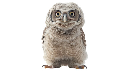 Obraz premium Soft Owl isolated on transparent background, PNG 