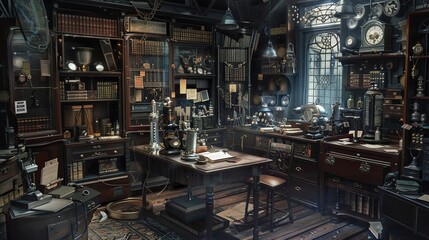 A paranormal investigators office filled with cursed objects