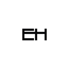 EH monogram logo design letter text name symbol monochrome logotype alphabet character simple logo
