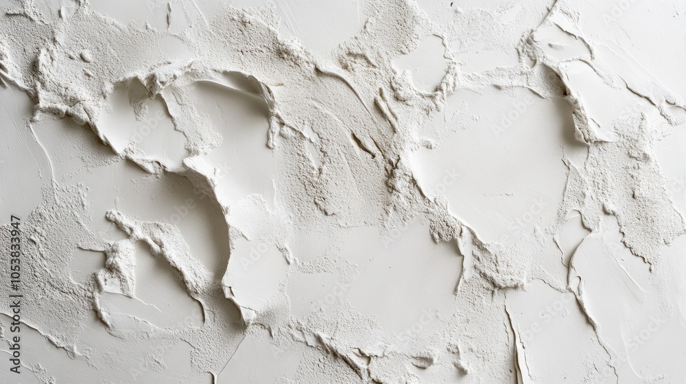 Aufkleber textured white plaster wall showcasing visual dynamics and timeless authenticity