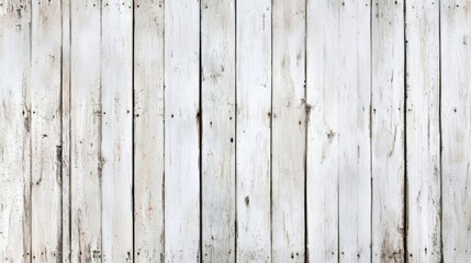 Obraz premium Weathered white wooden planks showcasing a rustic texture ideal for a vintage inspired backdrop