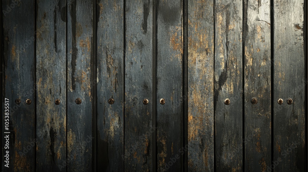 Poster weathered wooden panels in a grunge style perfect for use as a textured background