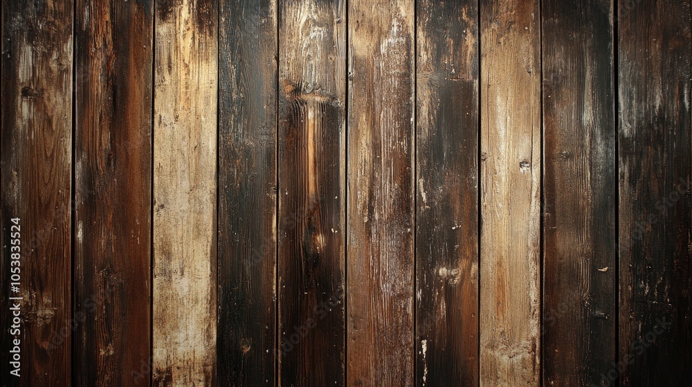 Poster weathered wooden panels in a grunge style perfect for use as a textured background