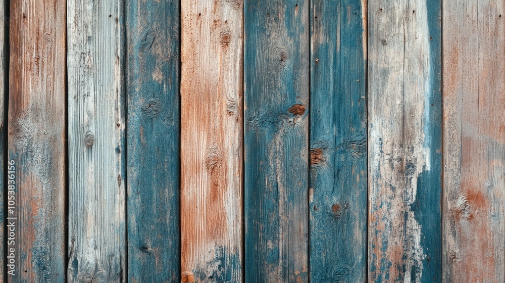 Poster weathered wooden panels in a grunge style perfect for use as a textured background
