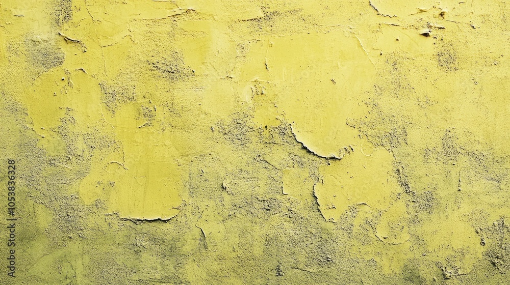 Poster Soft pastel greenish yellow textured concrete background with low contrast A vibrant wall texture offers ample space for text overlay and mockups ideal for various design applications