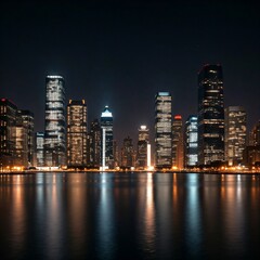 Obraz premium skyscrapers at night