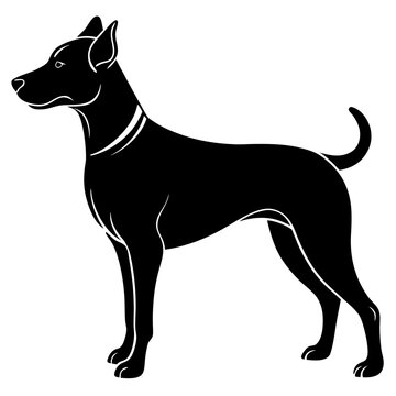 recommend clip art: Dog Silhouette Vector on White Background
