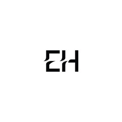 Obraz premium EH monogram logo design letter text name symbol monochrome logotype alphabet character simple logo