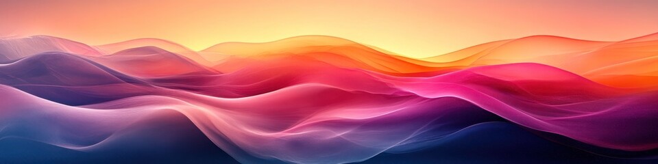 Obraz premium Abstract waves in vibrant colors creating a serene atmosphere.
