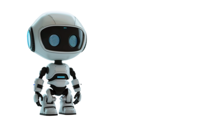 Toy Robot isolated on transparent background, PNG