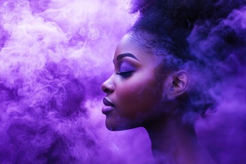 Fototapeta premium Whispers of Enchantment in a Purple Fog
