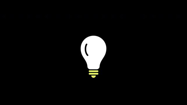 A glowing white light bulb with an alpha channel. isolated on a black background.