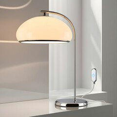 A sleek modern photorealistic lamp design