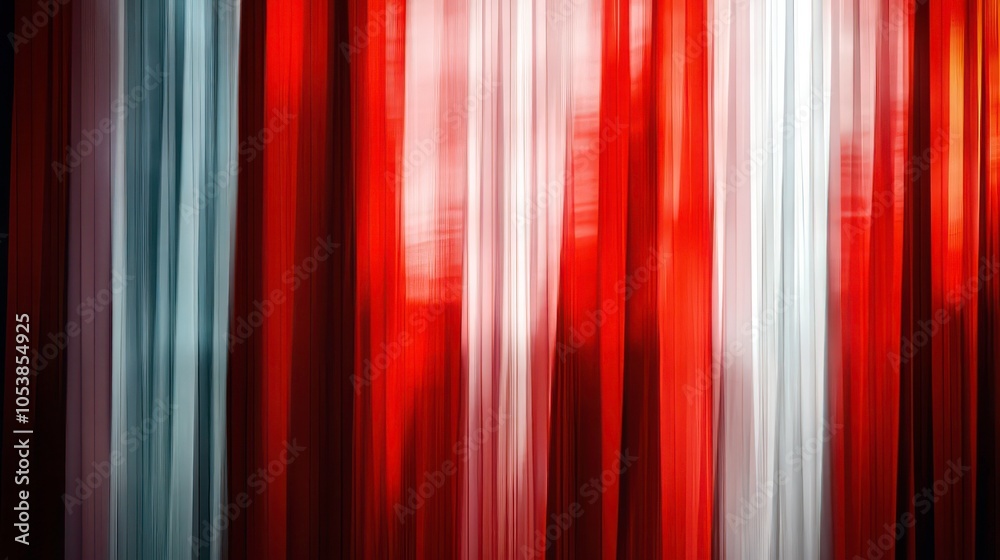 Poster abstract image featuring blurred vertical lines in warm tones, suggesting depth and movement.