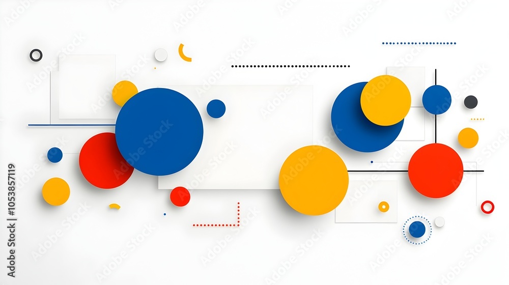 Poster Striking abstract background featuring a bold structured arrangement of geometric circular elements in a dynamic visually compelling design  Suitable for a variety of cutting edge business technology