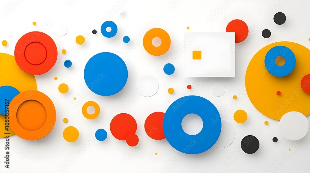 Aufkleber Striking Abstract Background with Crisp Structured Geometric Circles in a Dynamic Composition Ideal for Contemporary Business Technology and Corporate Presentations