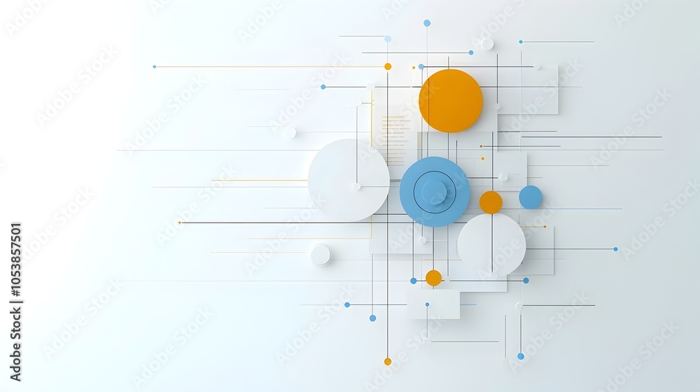 Poster Elegant and contemporary geometric layout featuring a seamless arrangement of gradient circles creating a sleek and sophisticated design for professional business and technology presentations