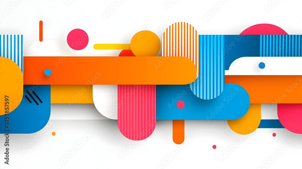 Poster vibrant pop art abstract background featuring bold colorful stripes that create a high energy dynami