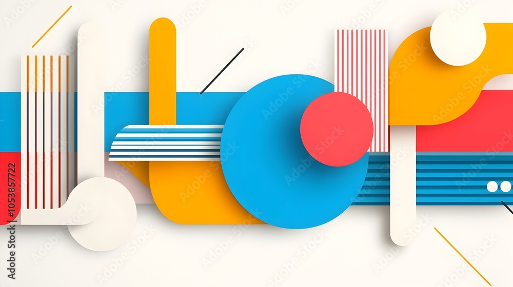 Fototapete striking vibrant striped pop art abstract background with bold colorful patterns for use in banners 