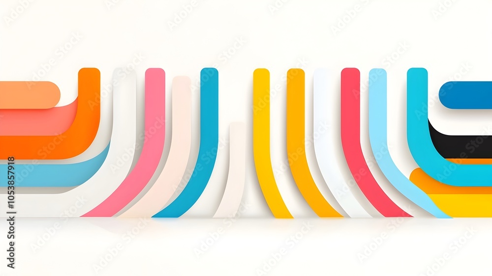 Poster striking retro inspired abstract background design with colorful geometric stripes and patterns perf