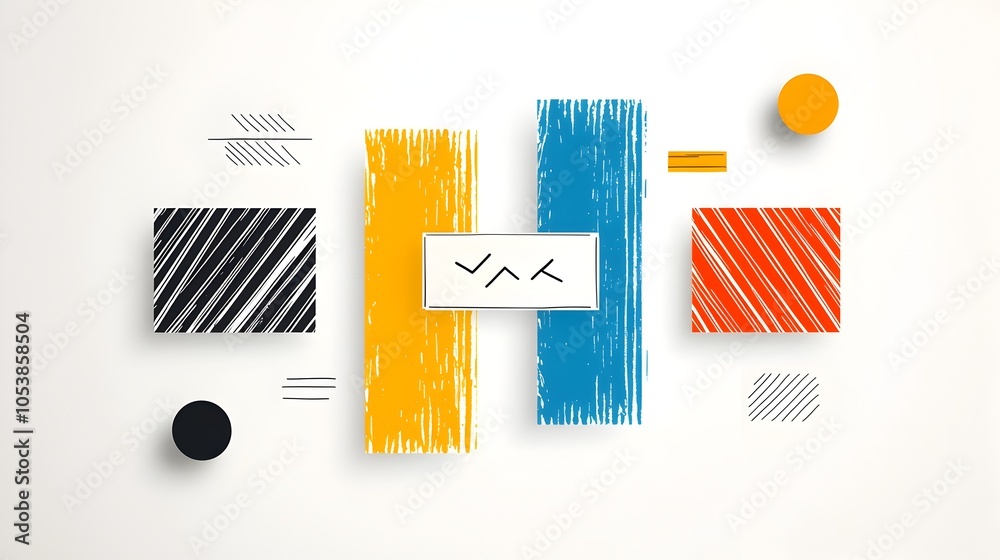 Poster vibrant colorful abstract background with bold pop art inspired lines stripes and geometric shapes s