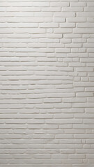 Obraz premium Classic white brick wall with even texture, ideal for minimalist backgrounds with a clean, modern look and open copy space.