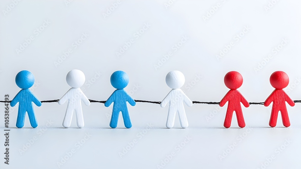 Poster Collaborative Community Interlinked Figures Representing the Power of Shared Effort Unity and Working Toward Common Objectives