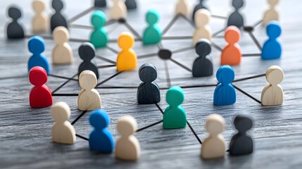 Digital abstract depicting a vibrant network of interconnected figures symbolizing the strength of the pursuit of shared goals