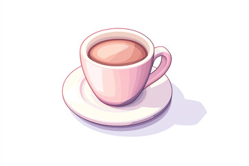 Obraz premium Futuristic coffee logo, metallic texture, 3D render