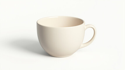 Fototapeta premium Circular coffee cup logo, simple elegance, 3D render