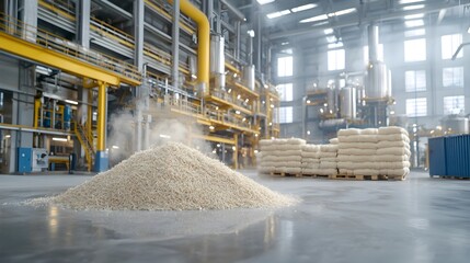 Closeup view of crude oil or other raw material entering an industrial oil refinery or petrochemical plant  Pipeline machinery and equipment used in the extraction processing