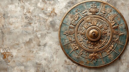 Naklejka premium Vintage Decorative Wall Clock Design