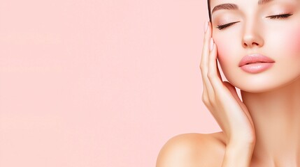 Naklejka premium Luxury Facial Rejuvenation Treatment - Hydration Boost for Radiant Skin and Wrinkle Reduction Embrace the Beauty Glow Experience