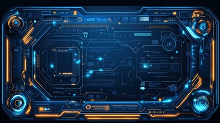 Obraz premium Futuristic Digital Interface Background Design
