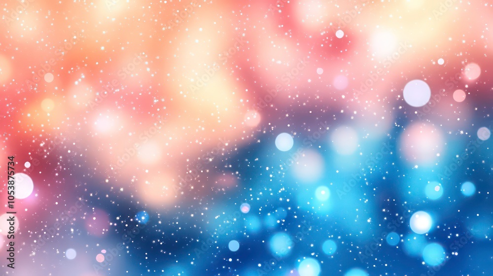 Poster Abstract colorful background with bokeh lights and soft focus.