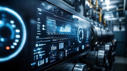 Obraz premium Advanced Sensors Integrated into Machinery for Prediction