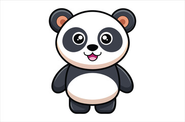 Fototapeta premium panda vector, icon vector illustration, panda silhouette of a panda isolated on a white background, eps, png, svg, vector,