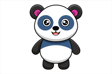 Fototapeta premium panda vector, icon vector illustration, panda silhouette of a panda isolated on a white background, eps, png, svg, vector,