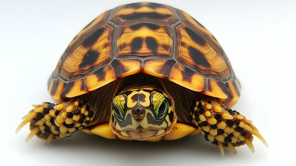 Obraz premium Close-up of a Yellow-footed Tortoise, turtle, reptile, pet, shell, carapace
