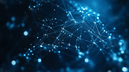 Abstract Digital Background with Futuristic Connection Technologies and Network Lines