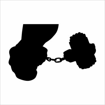 black silhouette hands in handcuffs clip art preview