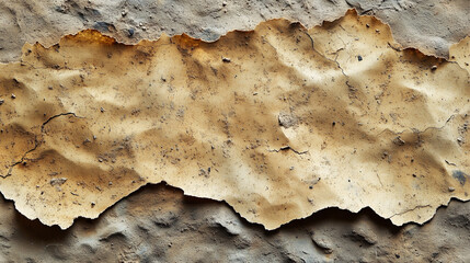 Vintage letter paper with deckle edge and textured surface