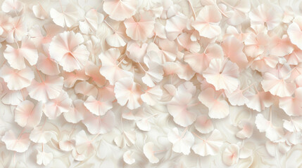 Obraz premium Peach fuzz wallpaper with ginkgo leaves