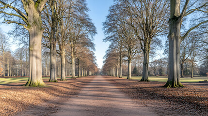 Autumnal Tree Lined Path, fall, trees, pathway, walkway, lane